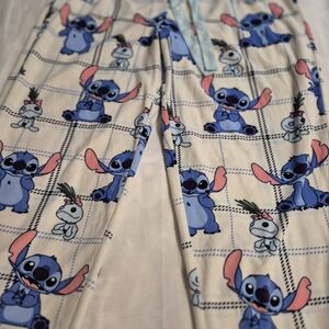 Disney Stitch White and Blue Sleepwear Size 8-10